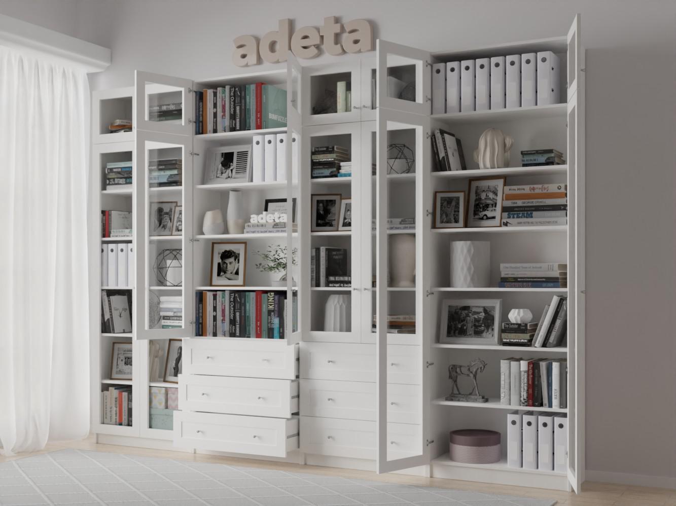 Книжный шкаф Билли 372 white ИКЕА (IKEA) изображение товара