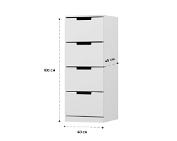 Изображение товара Комод Нордли 28 white ИКЕА (IKEA) на сайте adeta.ru