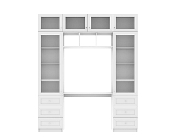 Изображение товара Книжный шкаф Билли 365 white ИКЕА (IKEA) с рабочим местом на сайте adeta.ru