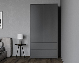 Изображение товара Распашной шкаф Мальм 313 grey ИКЕА (IKEA) на сайте adeta.ru